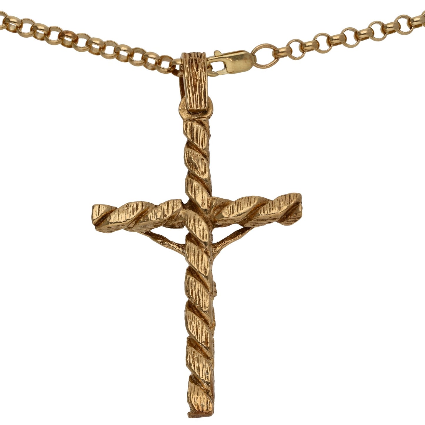 9ct Gold Crucifix Pendant With Chain