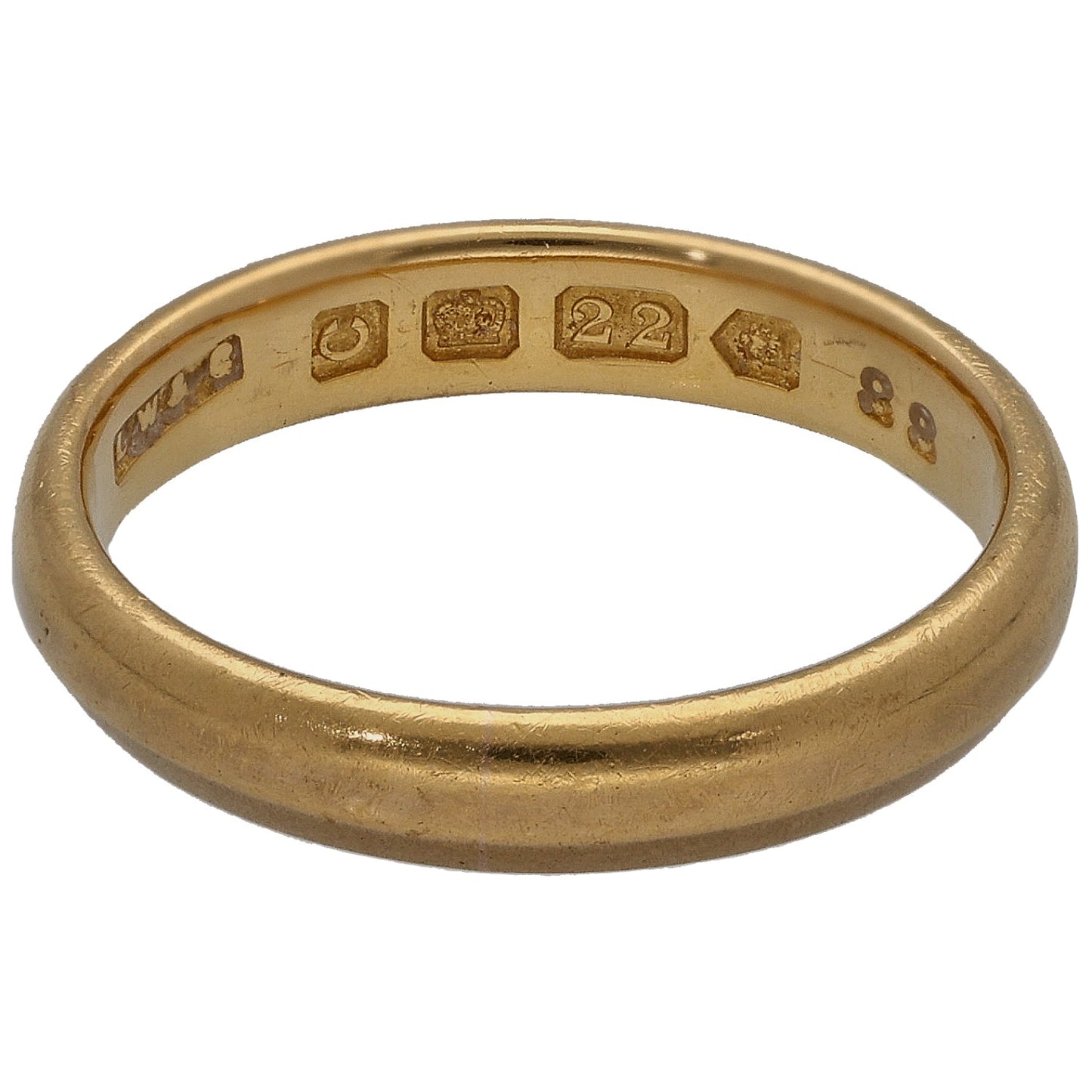 22ct Gold Plain Wedding Ring Size K