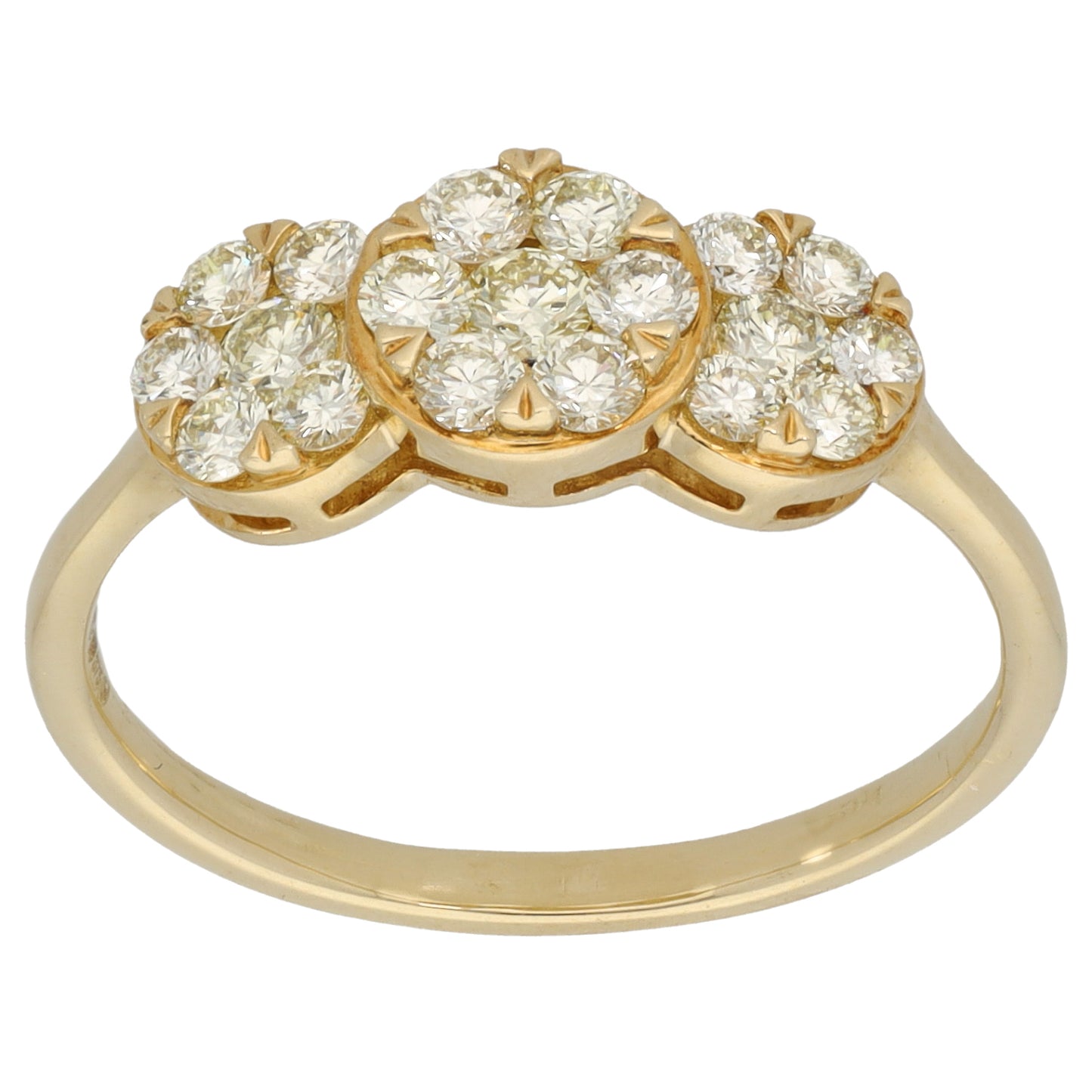 9ct Gold 0.70ct Diamond Dress/Cocktail Ring Size Q