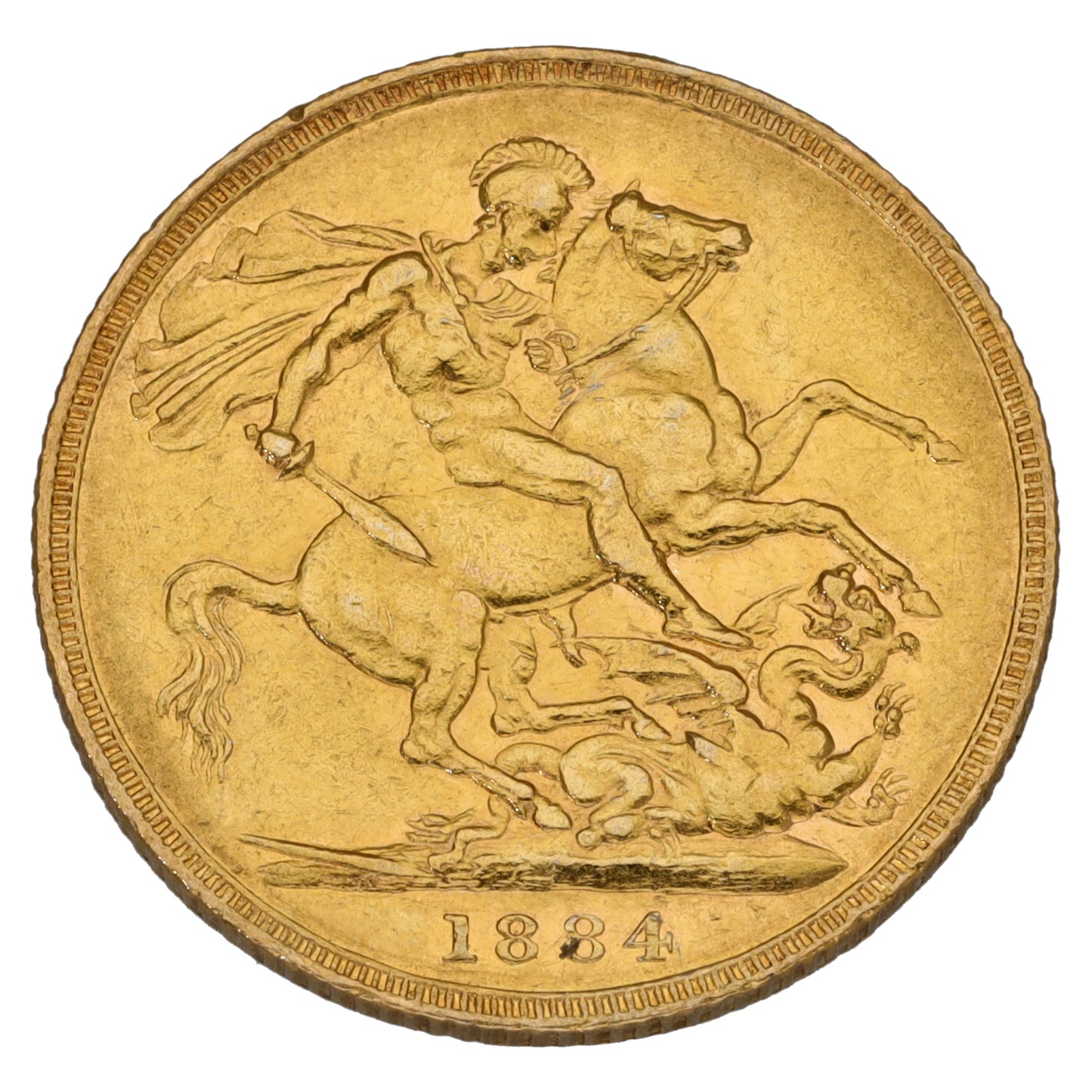 22ct Gold Queen Victoria Full Sovereign Coin 1884