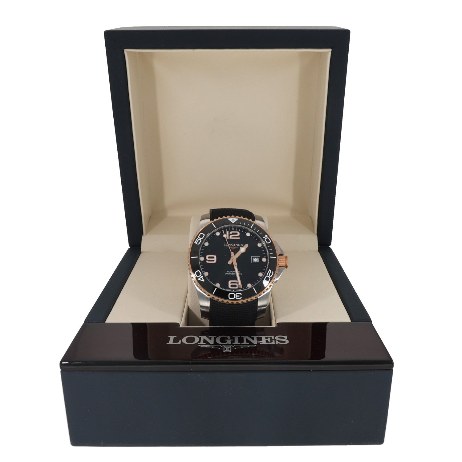 Longines Hydro Conquest L3.781.3 , Stainless Steel and gold, rubber strap