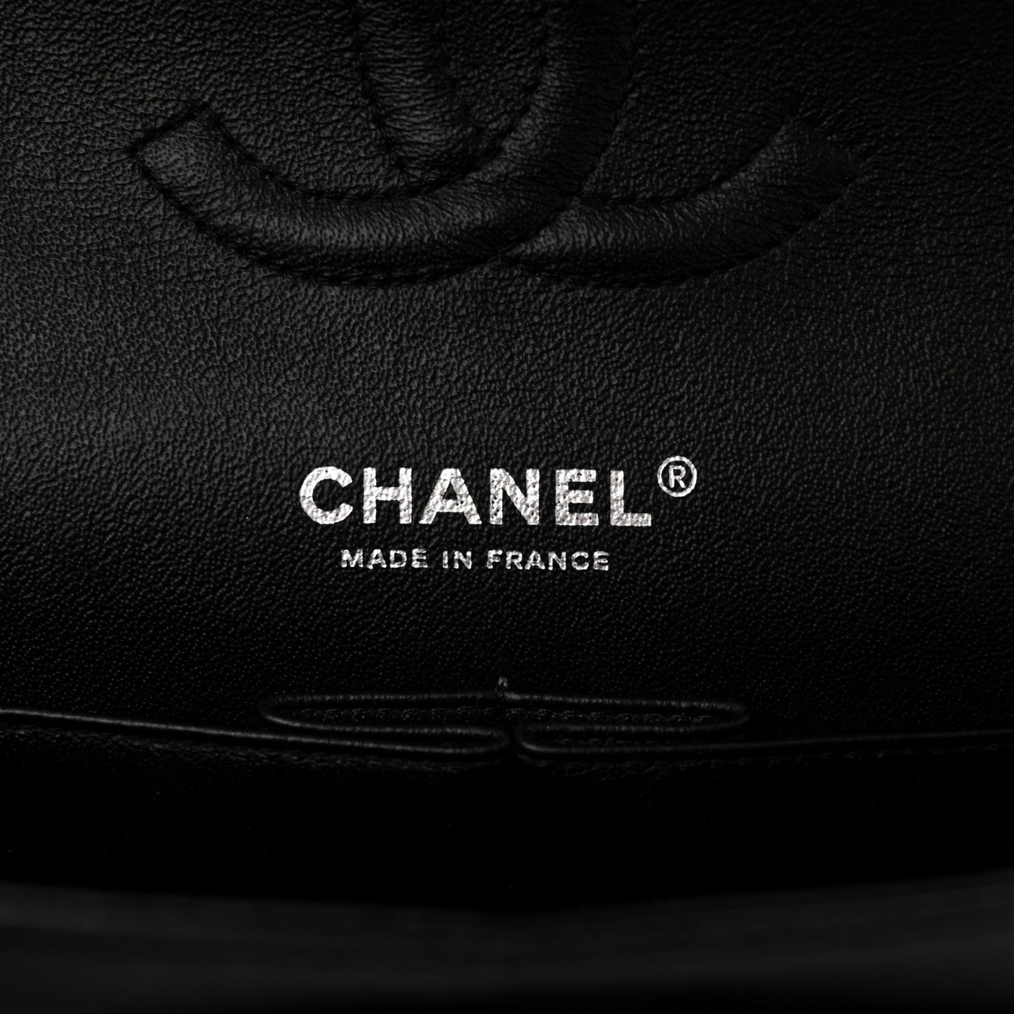 Chanel Classic Double Flap Lambskin Leather Bag - Black