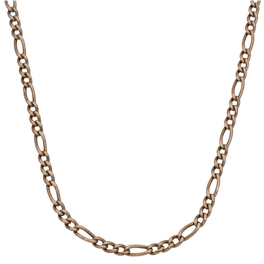 9ct Rose Gold Figaro Chain 18"