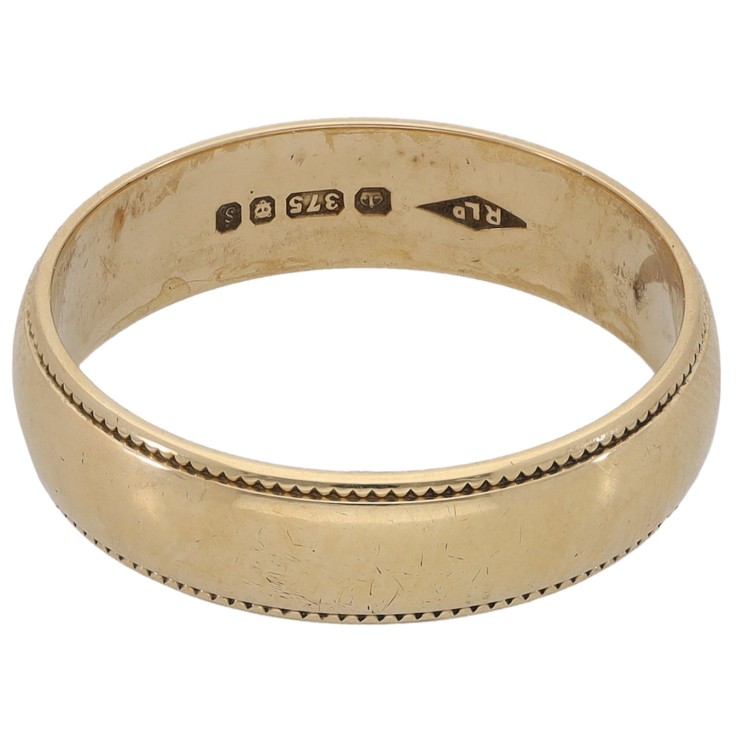 9ct Gold Plain Wedding Ring Size K