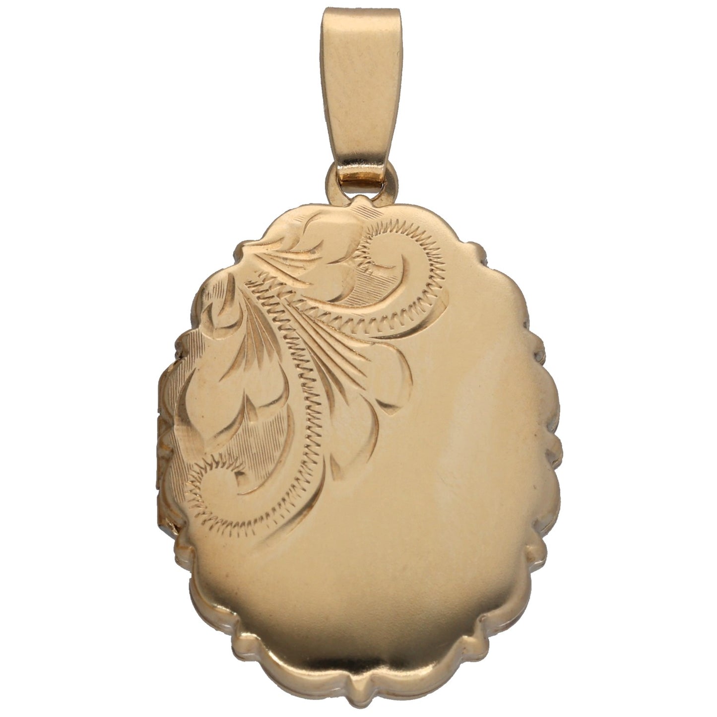 9ct Gold Patterned Locket Pendant