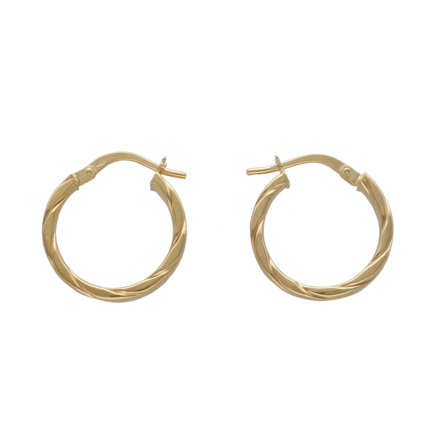 New 9ct Gold Twist Hoop Earrings