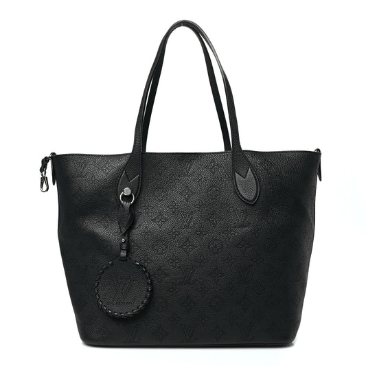 Louis Vuitton Blossom MM Mahina Leather Bag - Black