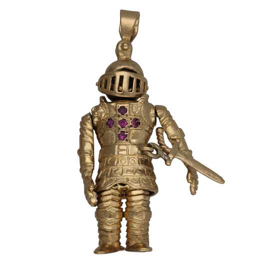 9ct Gold Imitation Knight Pendant