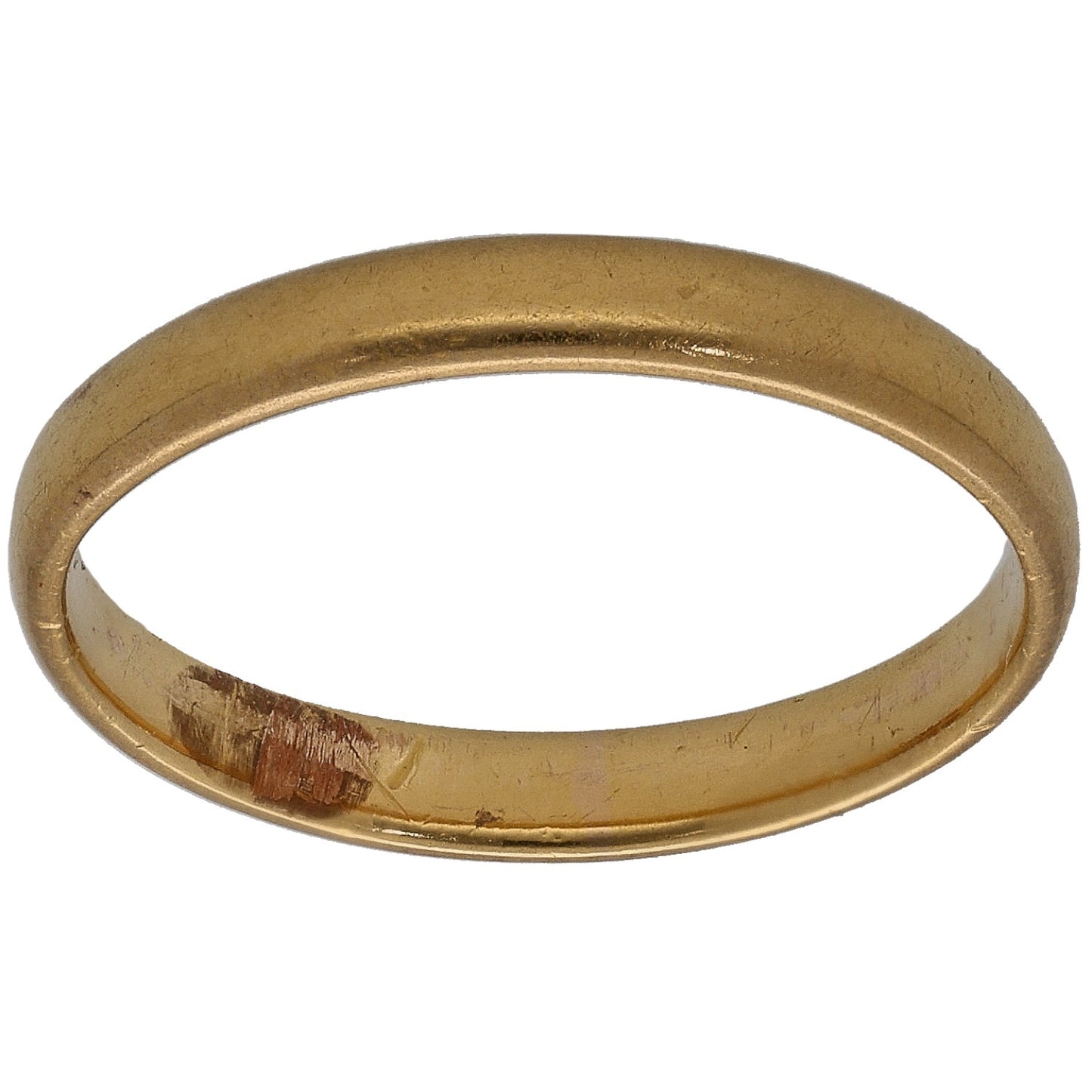 22ct Gold Plain Wedding Ring Size N