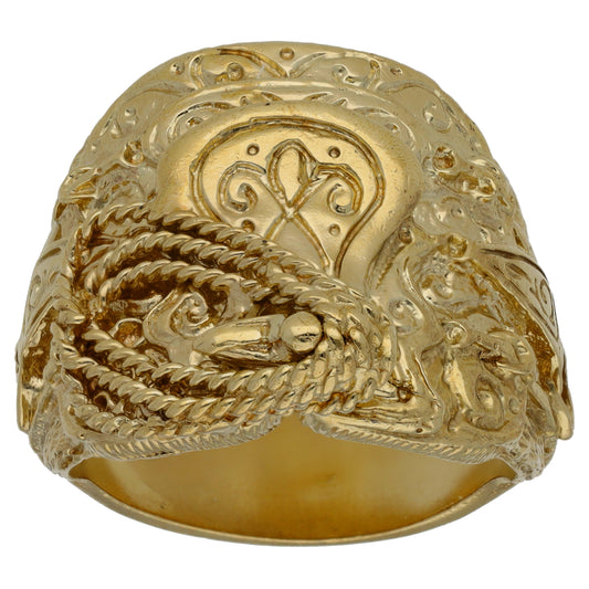 9ct Gold Saddle Ring Size X