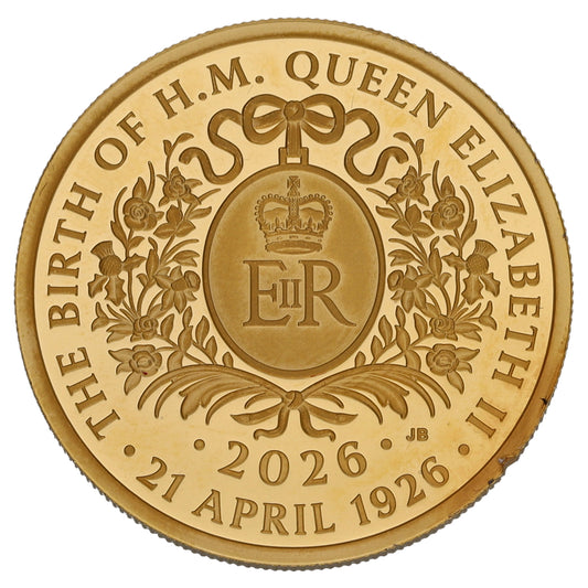 22ct Gold Century Of Queen Elizabeth Double Sovereign Coin 2026