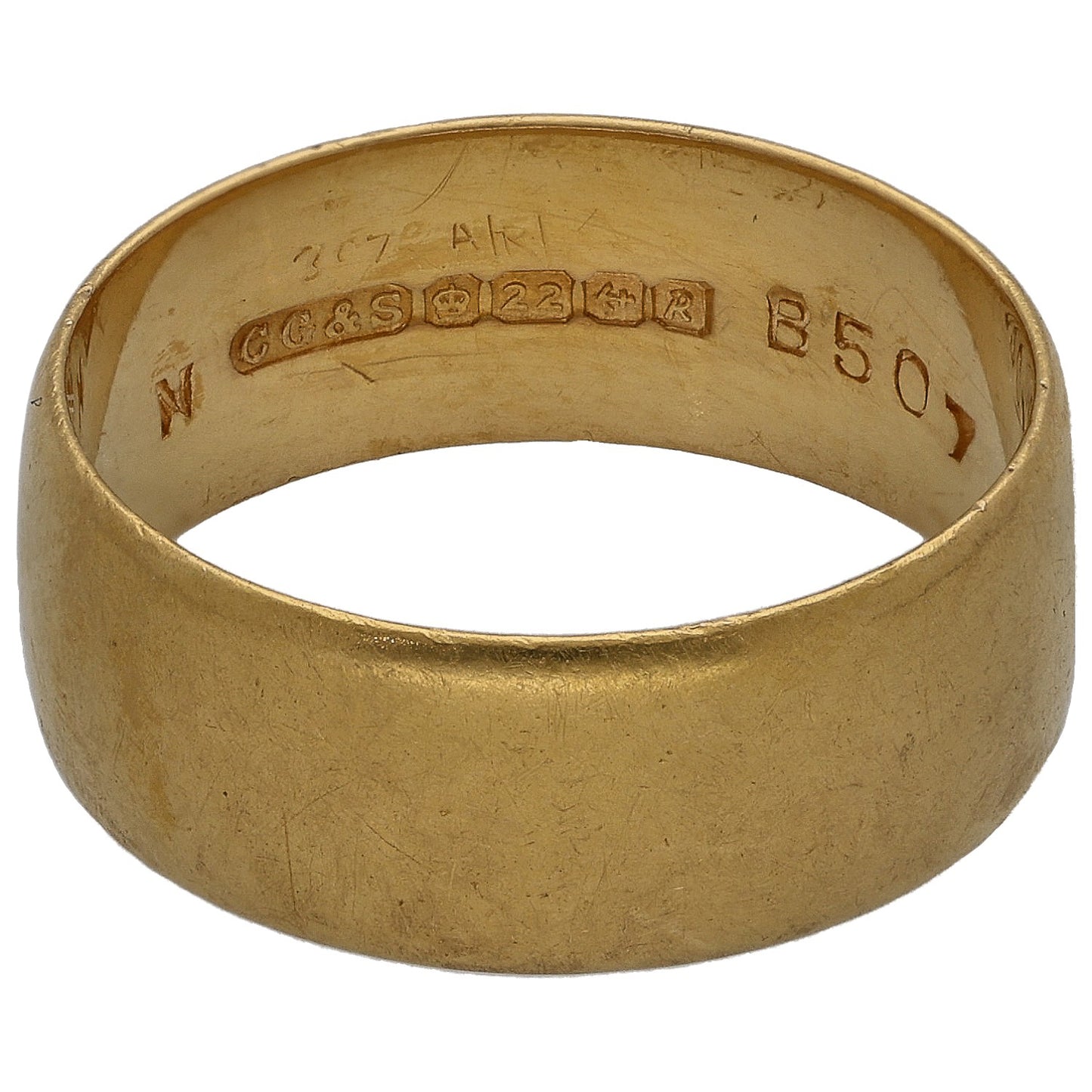 22ct Gold Plain Wedding Ring Size M