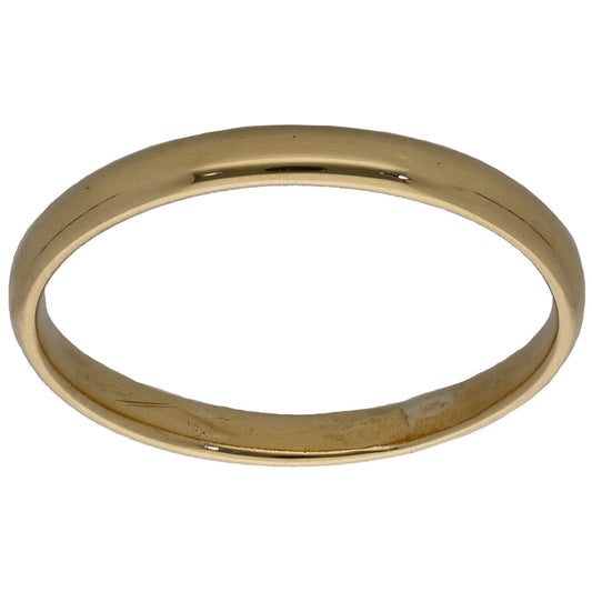 18ct Gold Plain Wedding Ring Size M
