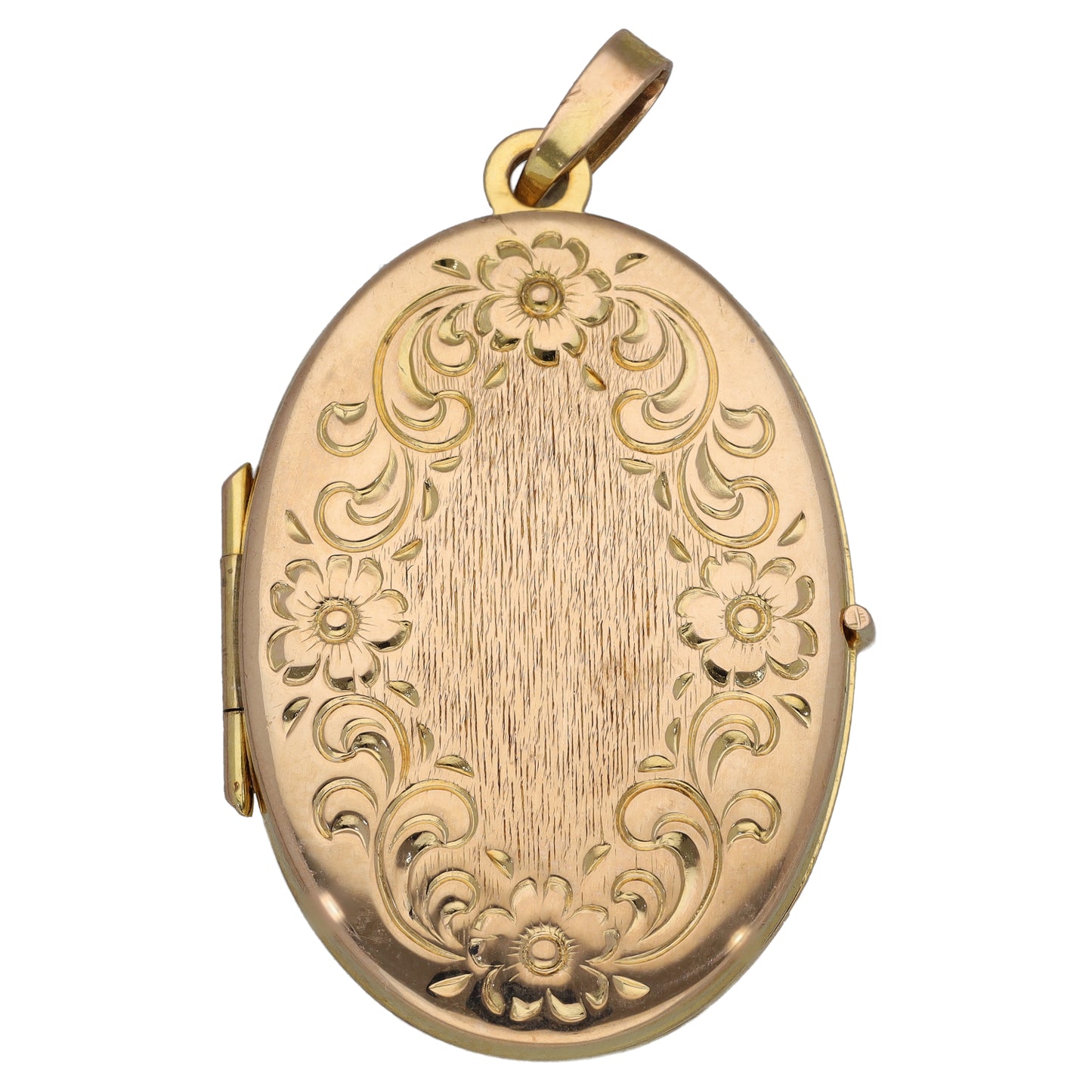 9ct Gold Patterned Locket Pendant
