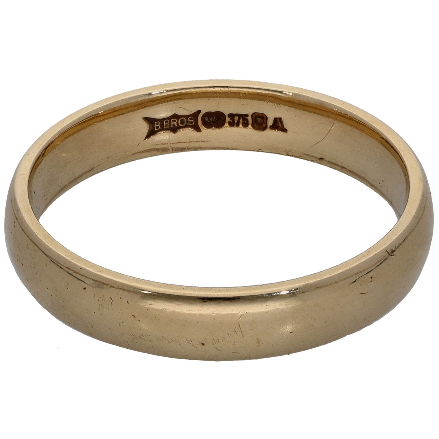 9ct Gold Plain Wedding Ring Size R