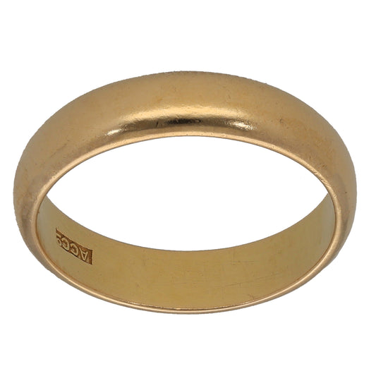 22ct Gold Plain Wedding Ring Size P