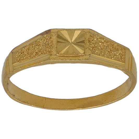 22ct Gold Patterned Signet Ring Size Q