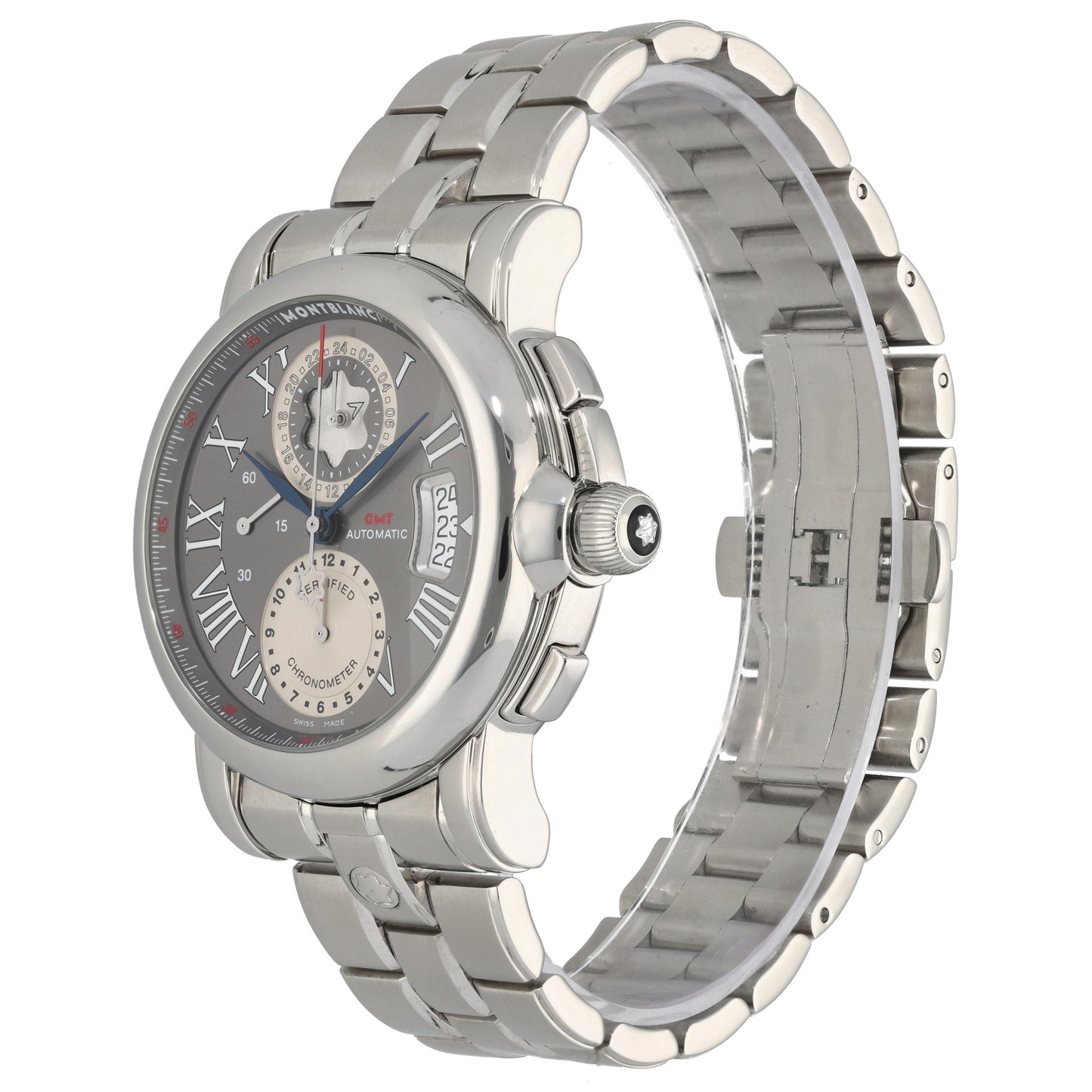 Montblanc Meisterstuck GMT 44mm Stainless Steel Watch