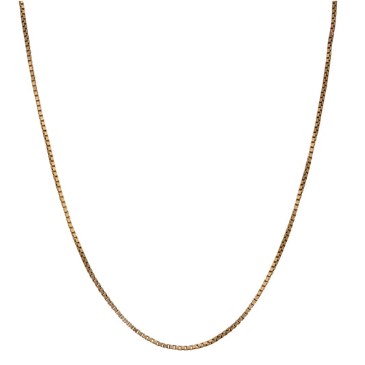 9ct Gold Box Chain 18"