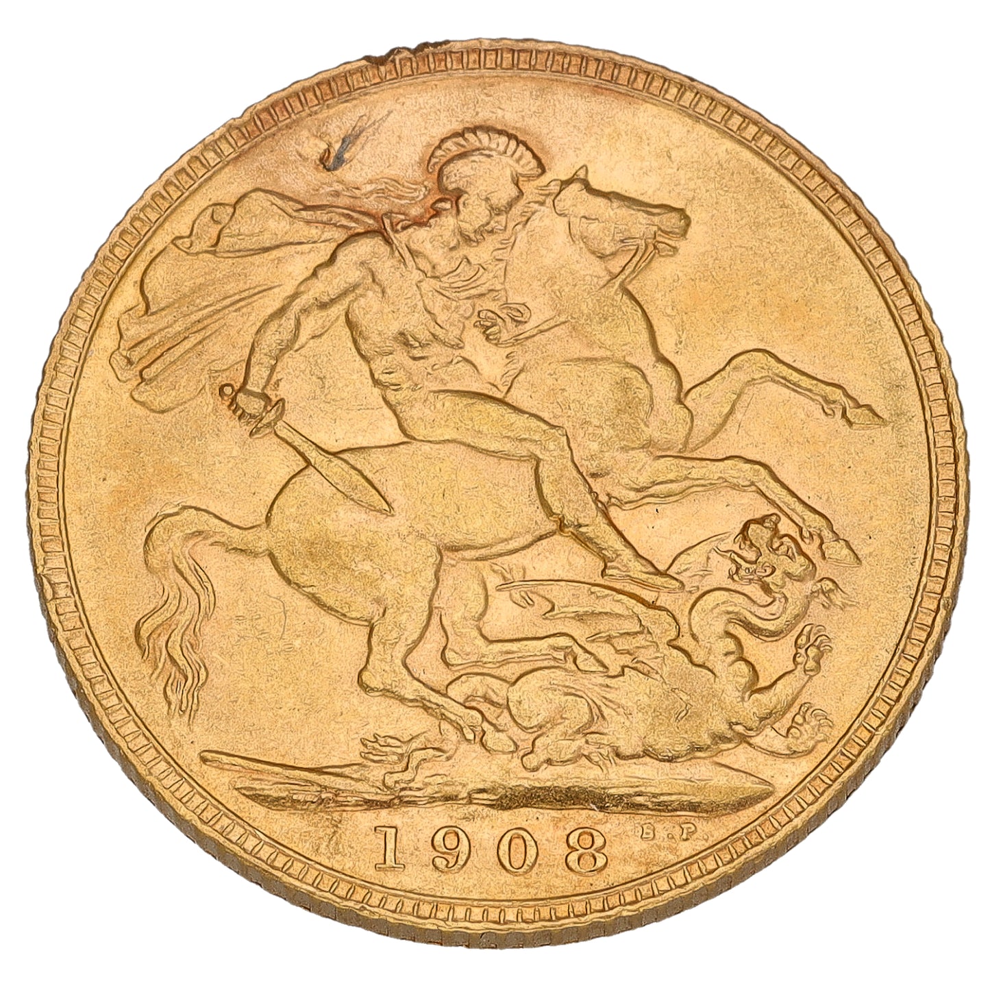 22ct Gold King Edward VII Full Sovereign Coin 1908