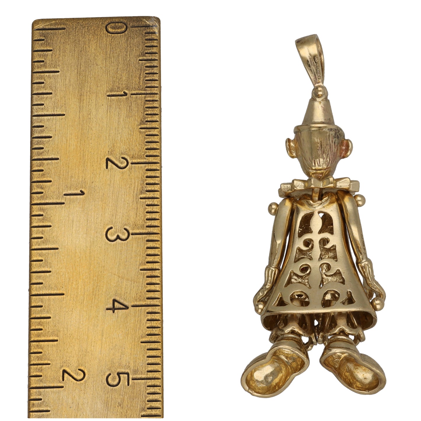 9ct Gold Imitation Clown Pendant