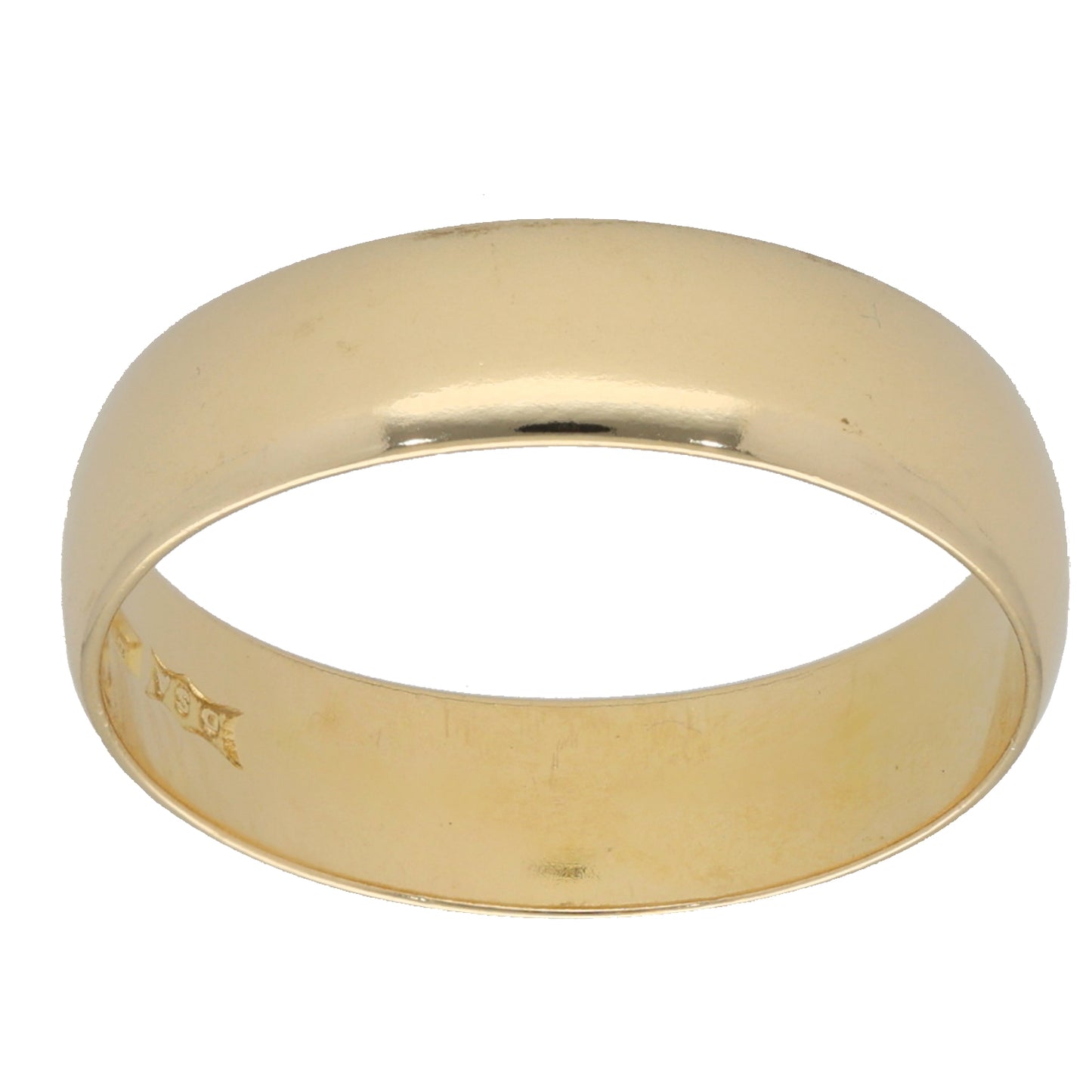 18ct Gold Plain Wedding Ring Size R