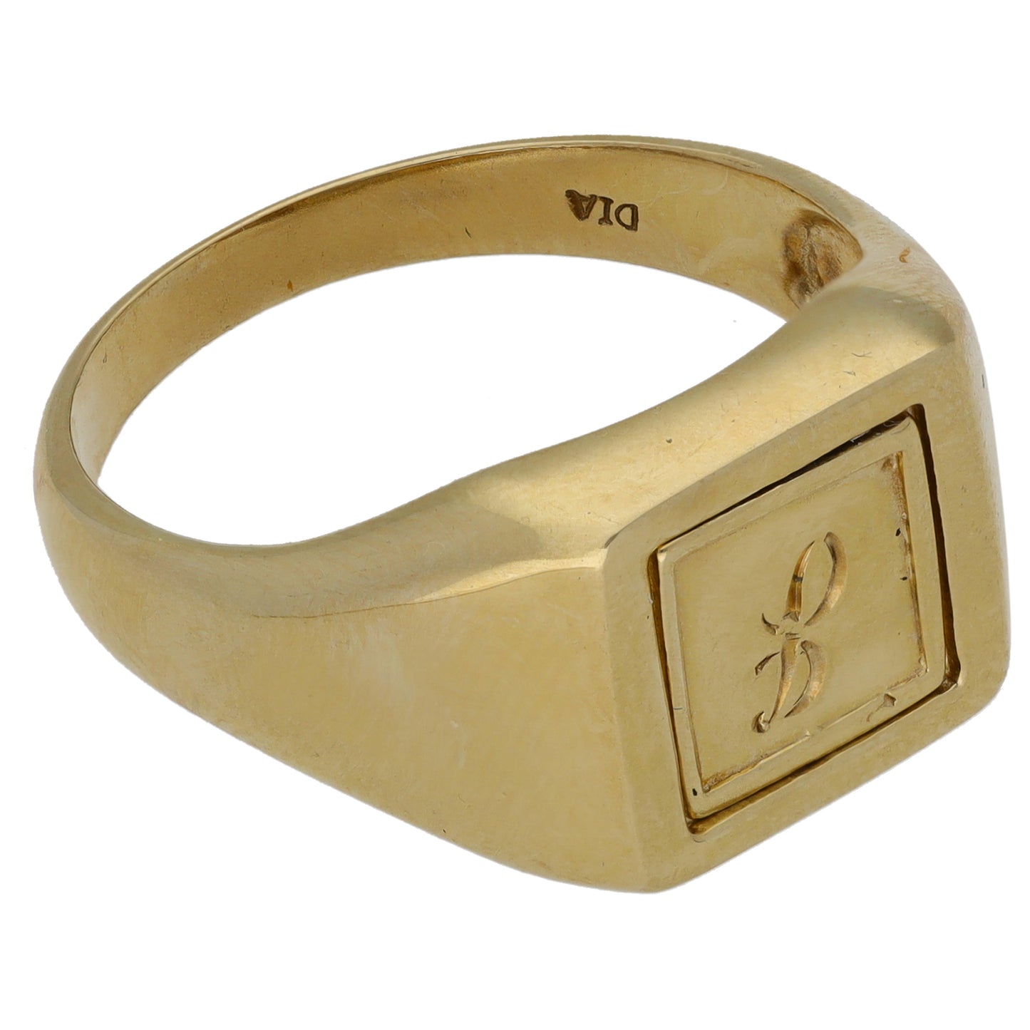 9ct Gold Cubic Zirconia Initial Ring Size W