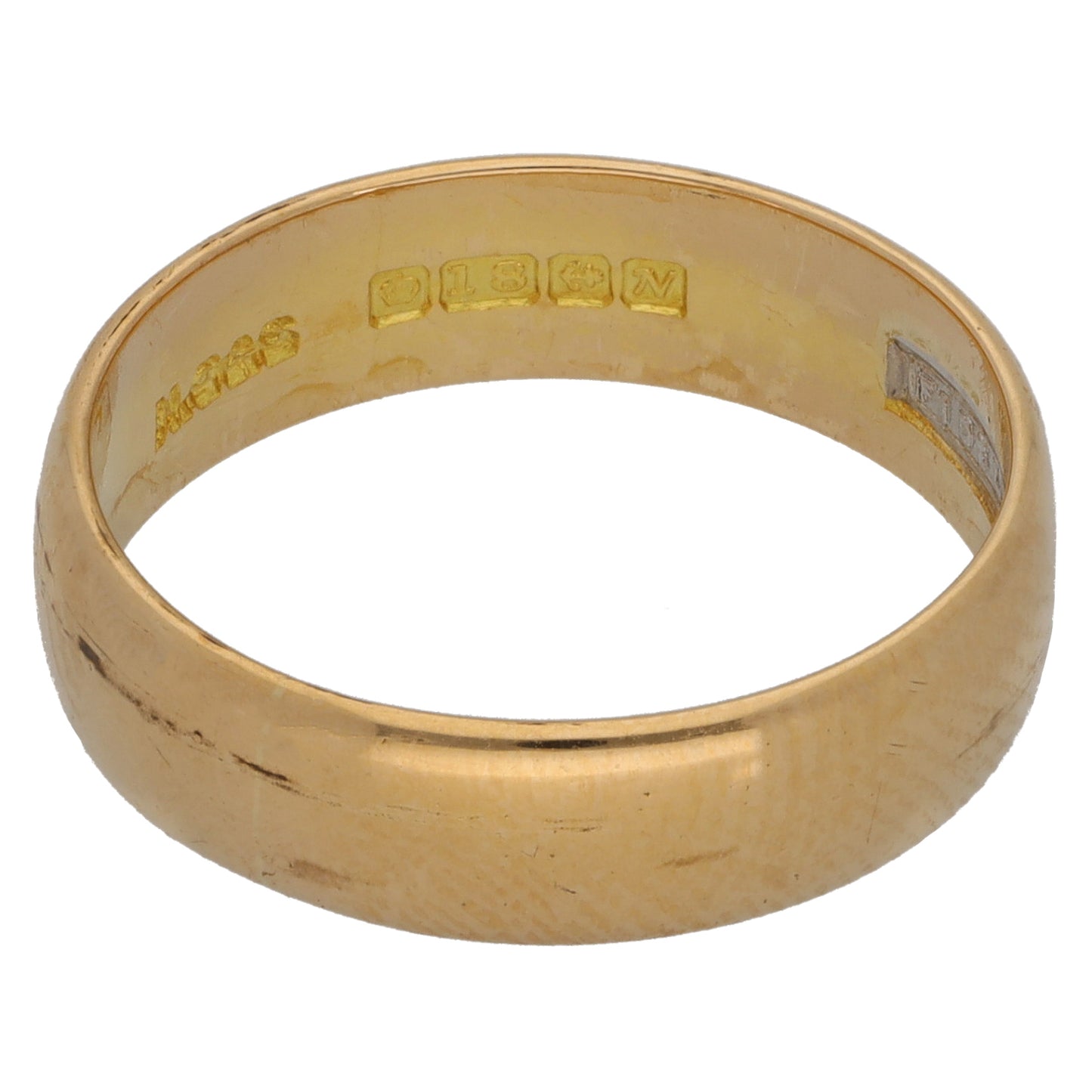 18ct Gold Plain Wedding Ring Size O