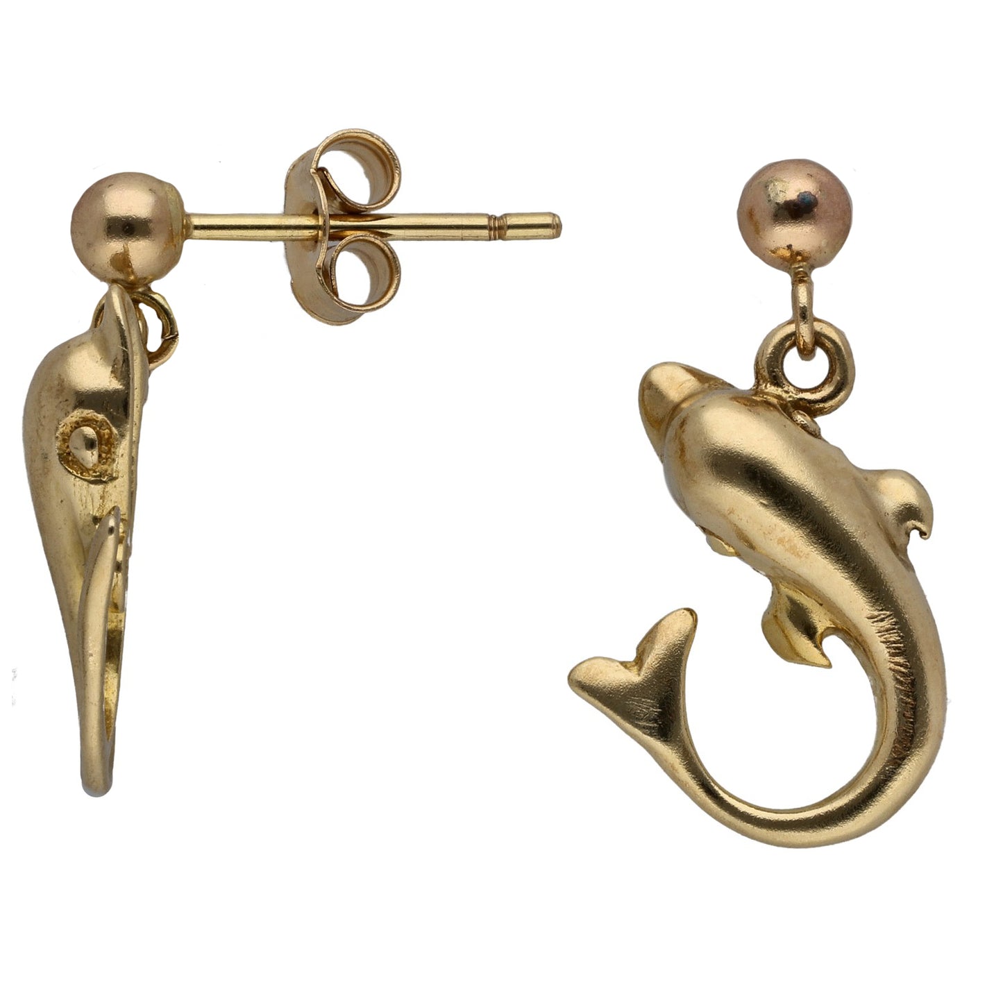 14ct Gold Dolphin Earrings