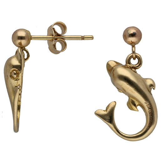 14ct Gold Dolphin Earrings