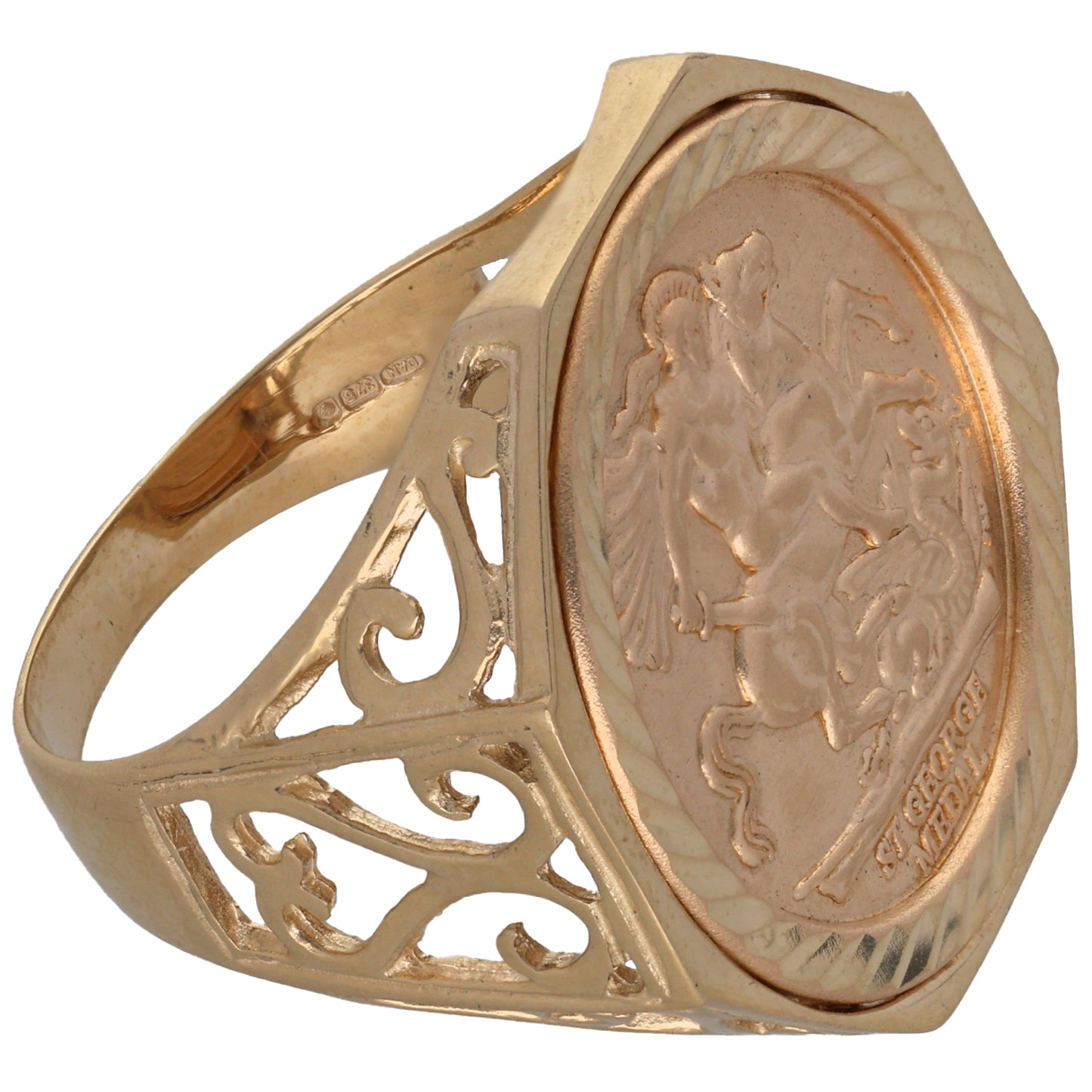 New 9ct Gold St George Ring