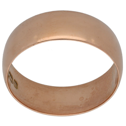 9ct Gold Plain Wedding Ring Size Q