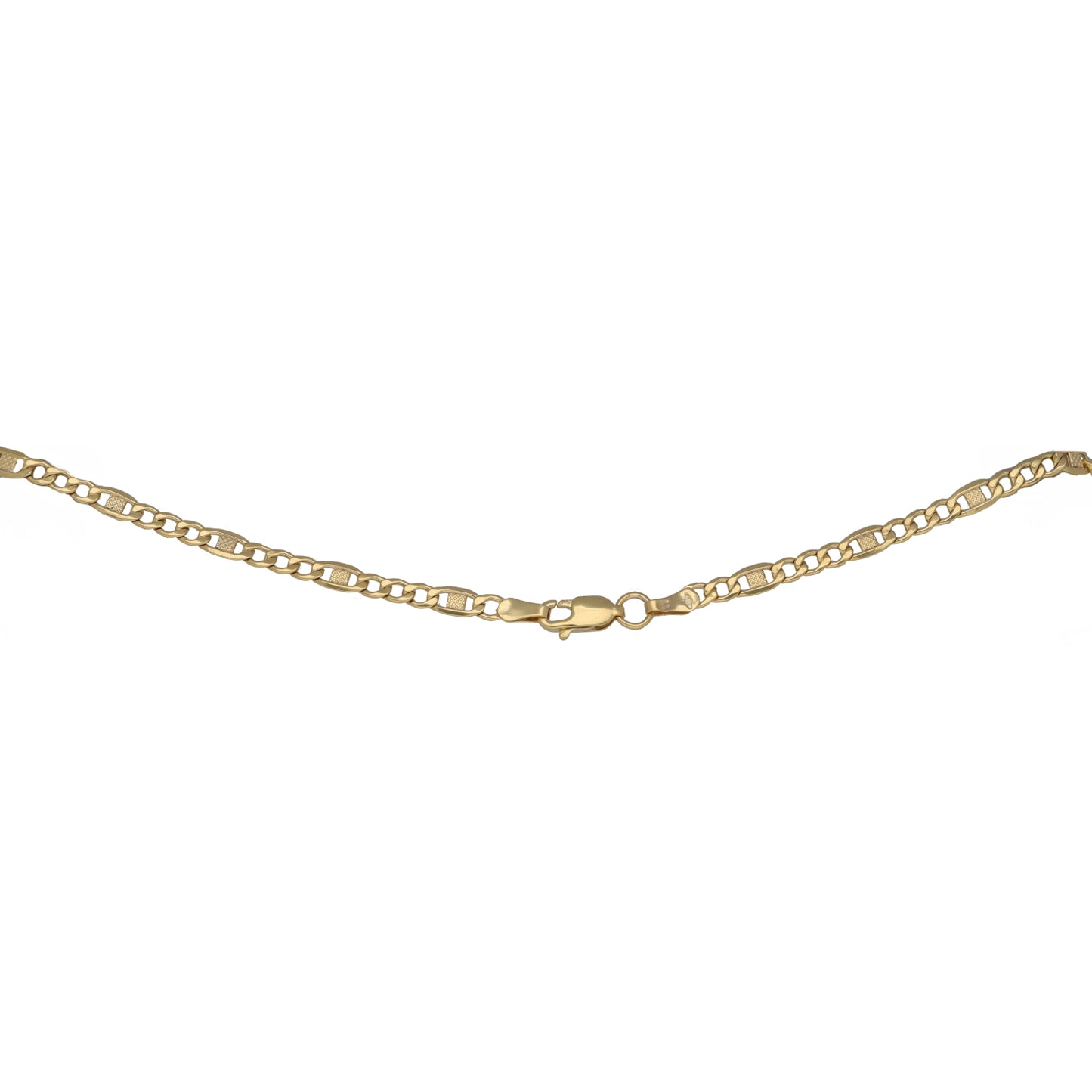 New 9ct Gold Curb Chain 14"