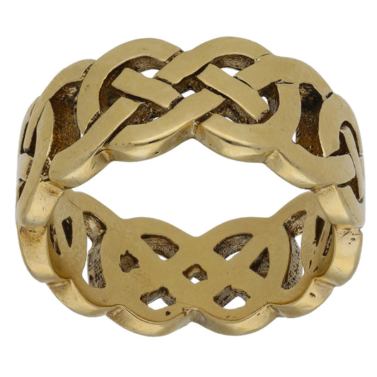 9ct Gold Patterned Wedding Ring Size Q