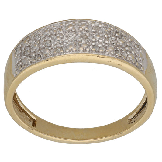 9ct Gold 0.085ct Diamond Alternative Ring Size N