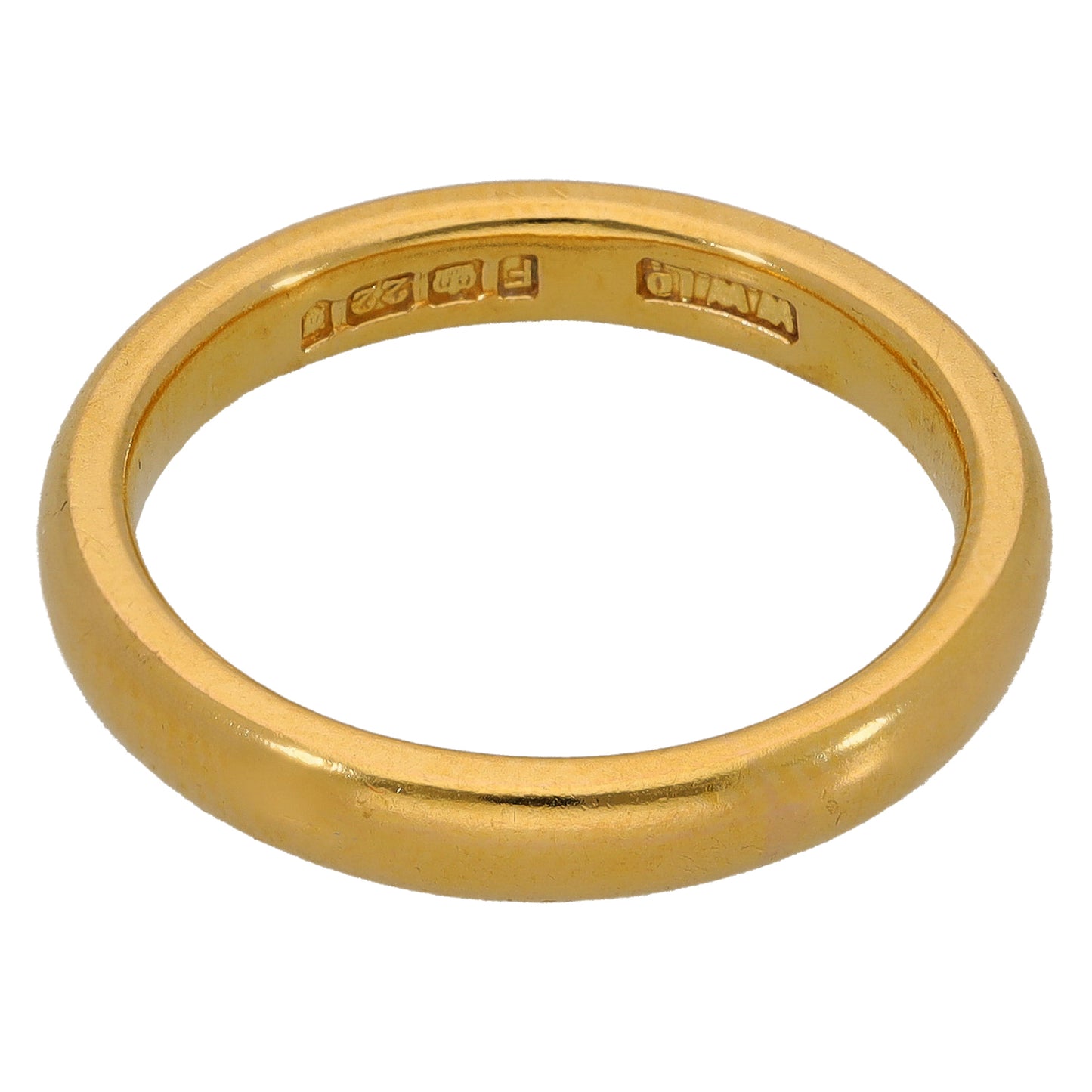 22ct Gold Plain Wedding Ring Size M