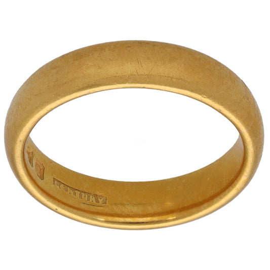 22ct Gold Plain Wedding Ring Size K