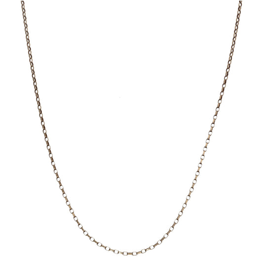 9ct gold link chain necklace, 18-inch length