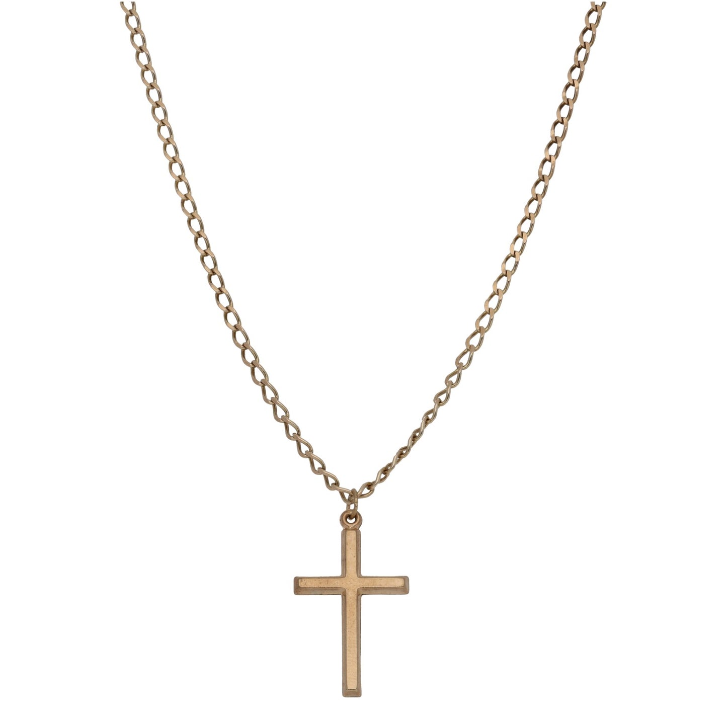 9ct Gold Cross Pendant With Chain