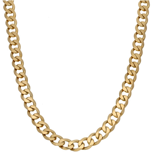 9ct Gold Curb Chain 18"