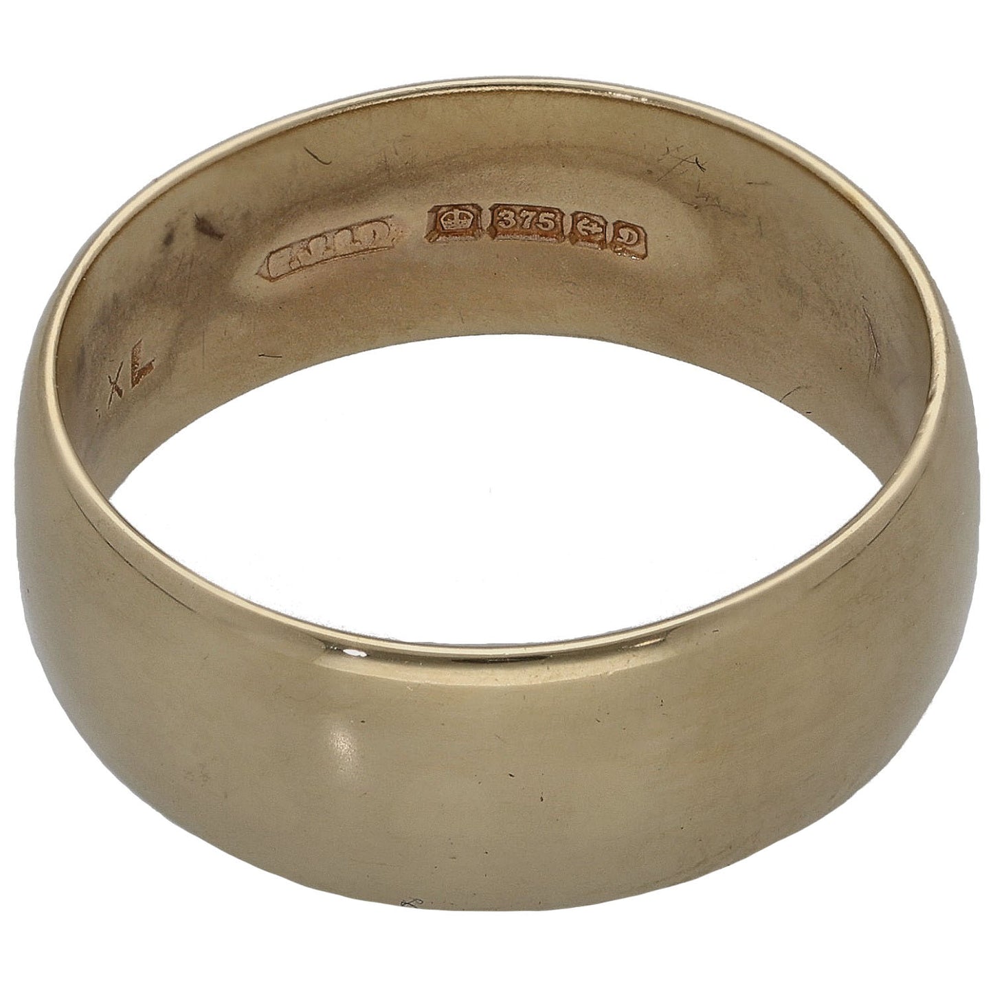 9ct Gold Plain Wedding Ring Size R