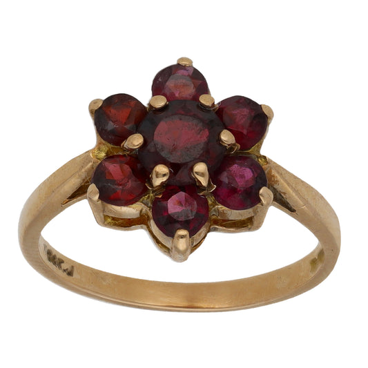 9ct Gold Ruby Dress/Cocktail Ring Size K
