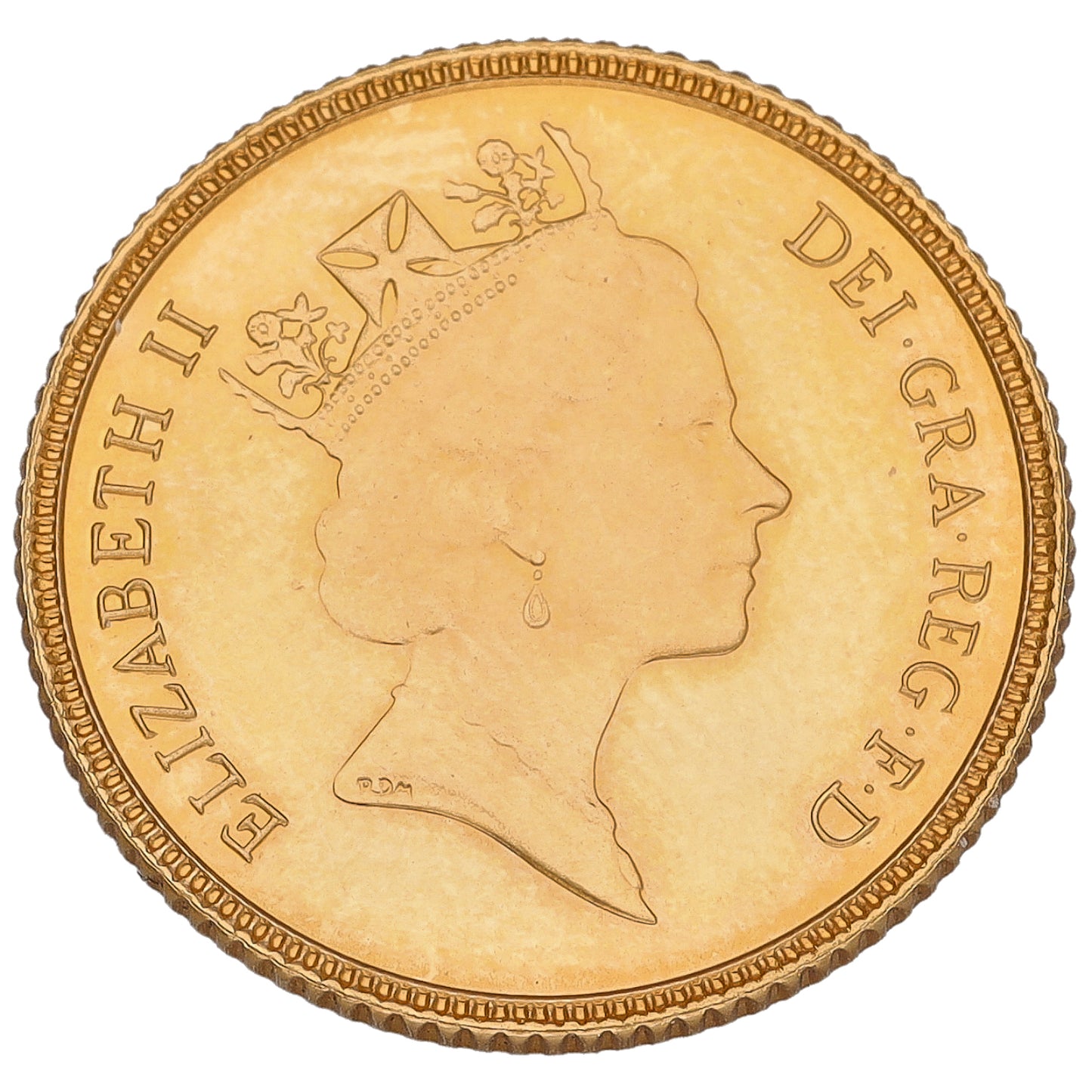 22ct Gold Queen Elizabeth II Half Sovereign Coin 2000