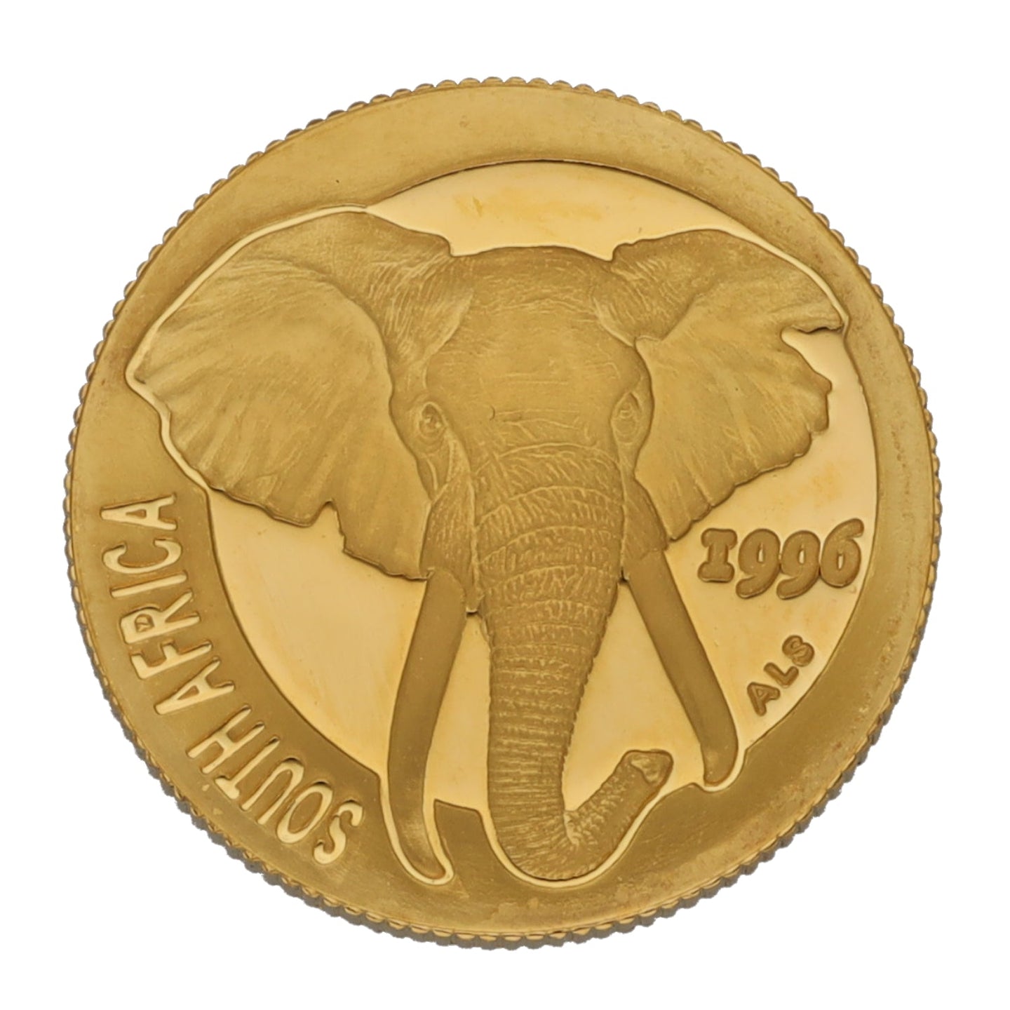 22ct Gold South Africa 1/10 OZ Natura Elephant Coin 1996
