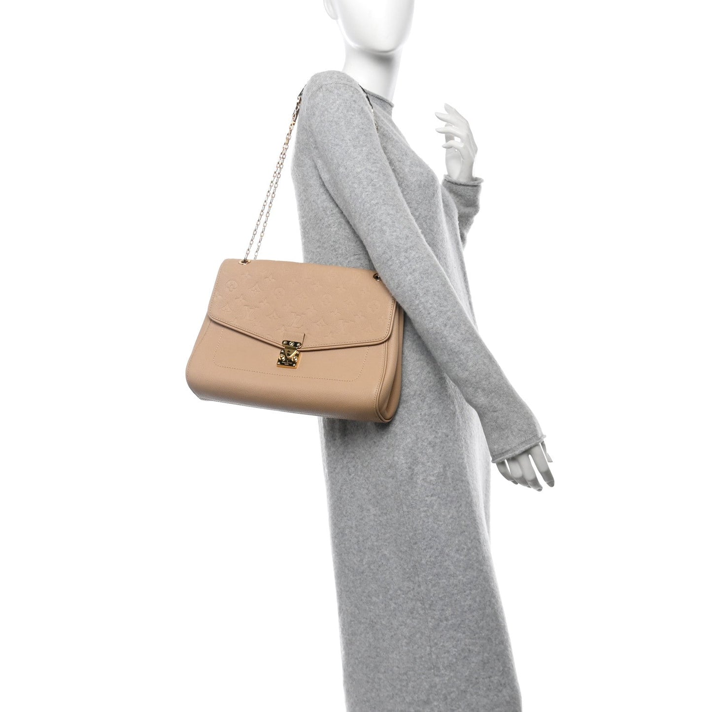 Louis Vuitton Saint Germain Monogram Empreinte Leather Bag - Beige