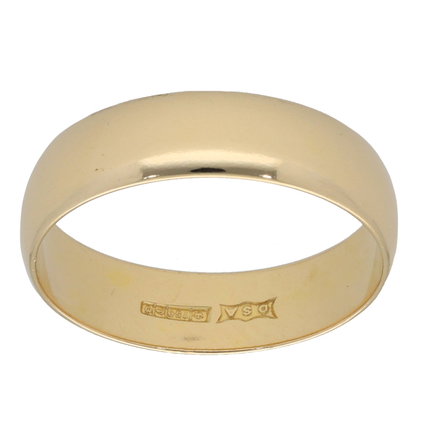 18ct Gold Plain Wedding Ring Size R