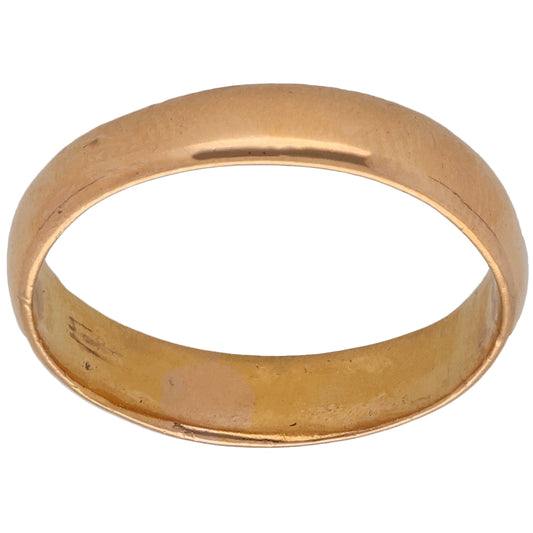 22ct Gold Plain Wedding Ring Size T