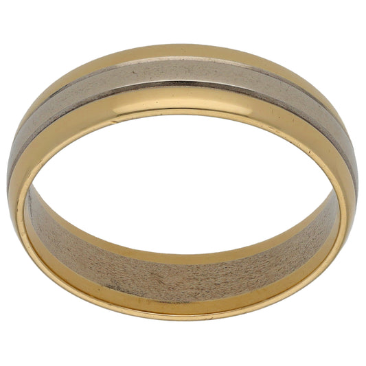 9ct Gold Patterned Wedding Ring Size V