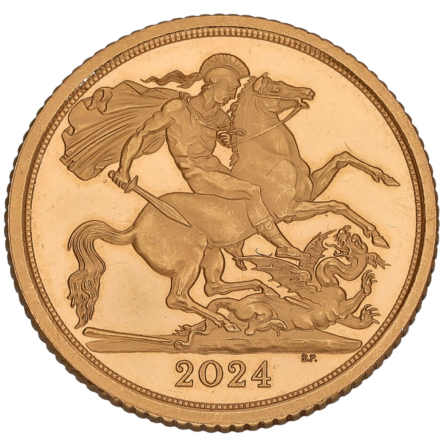 22ct Gold King Charles III Half Sovereign Coin 2024