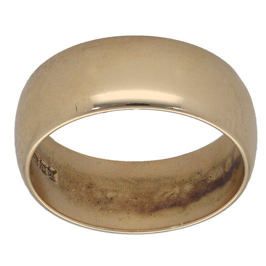 9ct Gold Plain Wedding Ring Size L